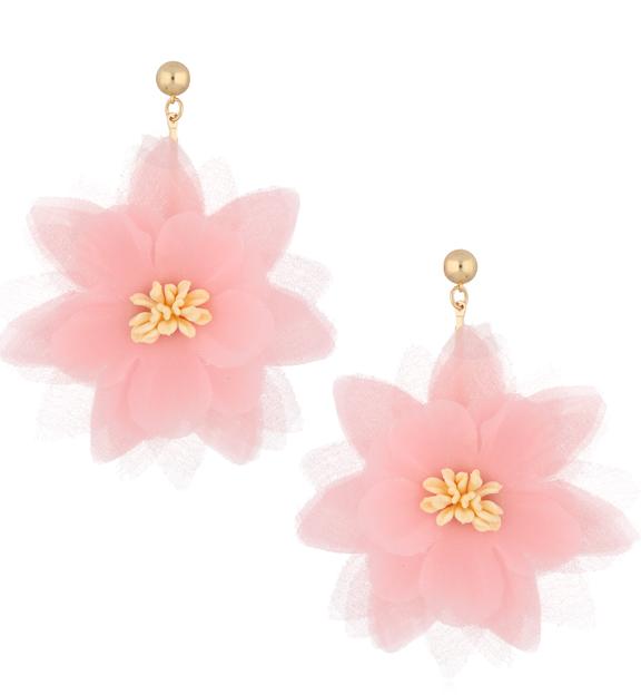Kolczyki kwiatki różowe Je t'aime KBL1724