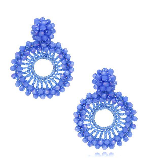 Kolczyki z kryształkami niebieskie Luminous KWE0026