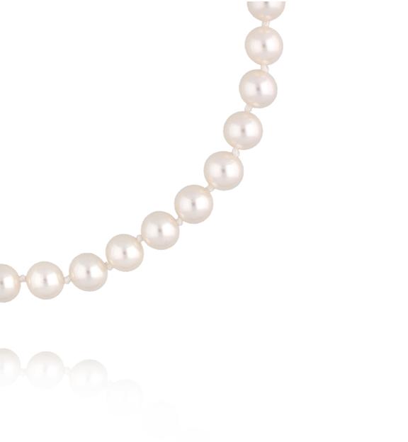 Naszyjnik z klasycznych pereł w odcieniu czystej bieli NPE0368