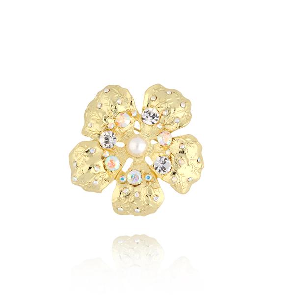 Broszka złota z kwiatem Beautiful Flower BRSS0109