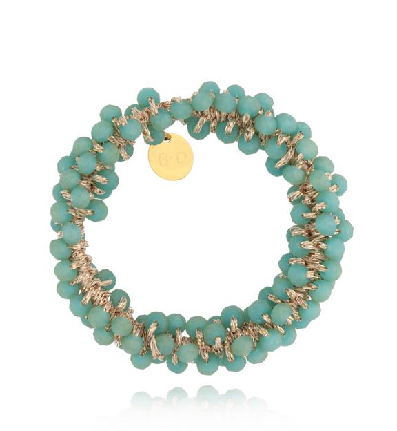 Gumka do włosów z kryształkami zielona Luminous GWE0025