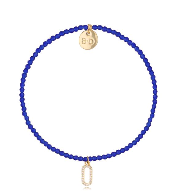 Bransoletka z granatowymi cyrkoniami i i zawieszką Lifestyle BTW1063