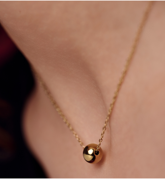Naszyjnik złoty z kulką Golden Dreams NSA0810