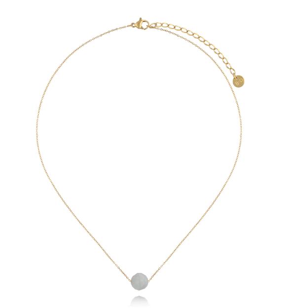 Naszyjnik z awenturynem na delikatnym łańcuszku NLB0344