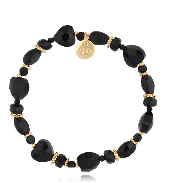 Bransoletka z czarnymi kryształkami BTW3098