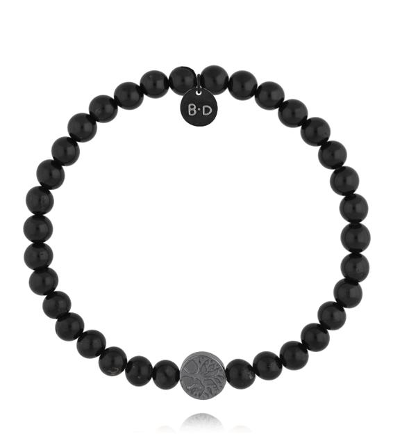 Bransoletka z turmalinami i hematytami BTW3281