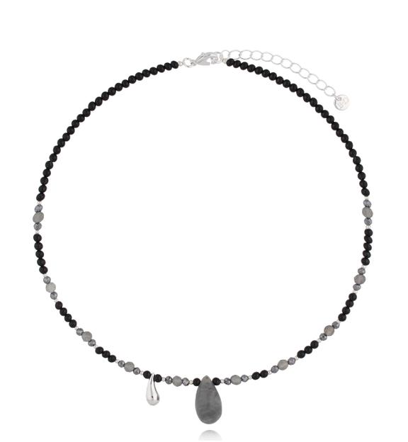 Naszyjnik z agatami i łezką Nature's Tears NSC0484