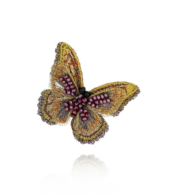 Broszka ze złotylem motylem Forest Butterfly BRSS0112