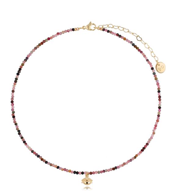 Naszyjnik z turmalinami i okiem Lifestyle NTW0549