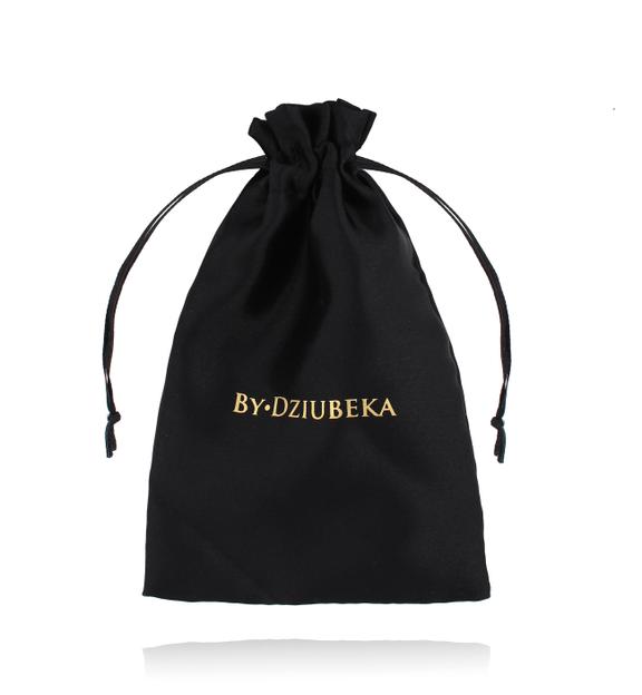 Woreczek satynowy czarny średni