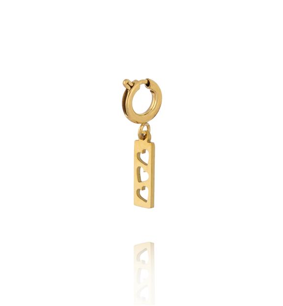 Charms złota blaszka z sercami CHA0172
