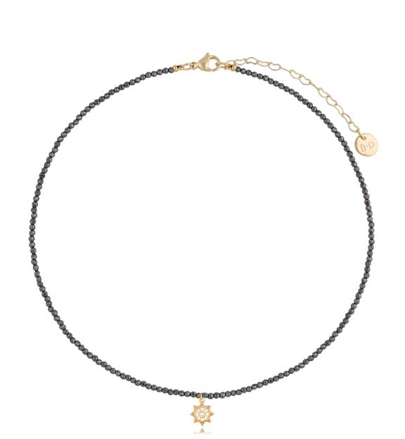 Naszyjnik z hematytami i gwiazdką Lifestyle NTW0704