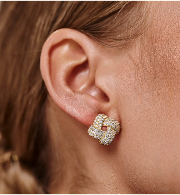 Kolczyki z cyrkoniami złote KSS2177