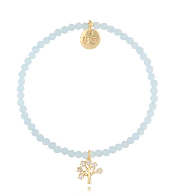 Bransoletka niebieska z drzewkiem Alfdis BTW2716
