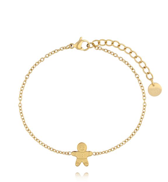 Bransoletka ze ciastkiem złota BSA0839