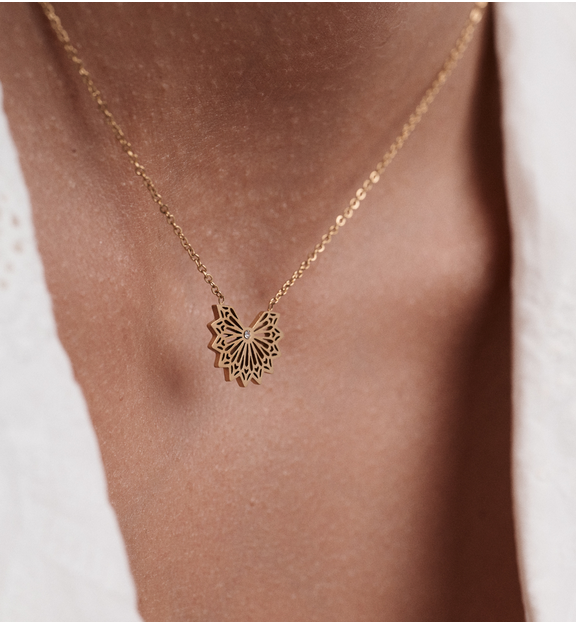 Naszyjnik złoty Fan NSA0914