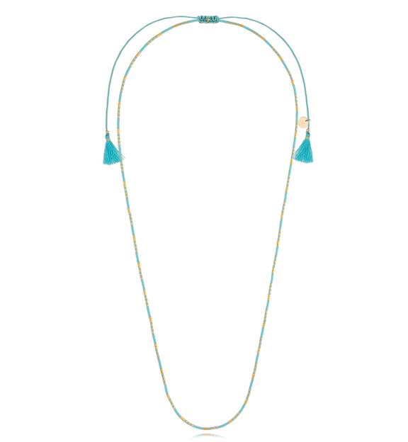 Naszyjnik turkusowy z koralikami Miyuki San Francisco NSC0334