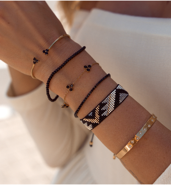 Bransoletka czaro szaro złota pleciona Ersa BSC1323