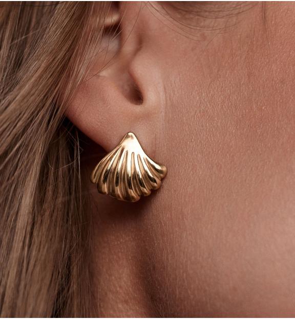 Kolczyki z muszlami złote KSY0515