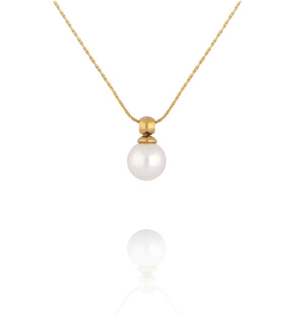 Naszyjnik z perłą w kolorze złota NSY0911