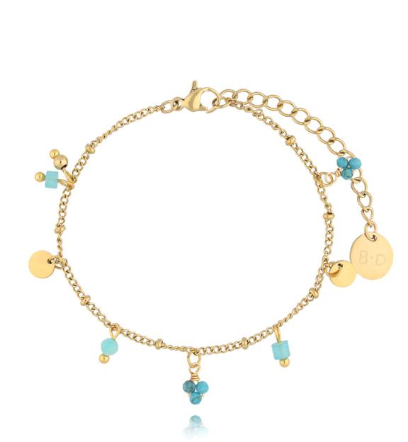 Bransoletka z turkusami złota BSY0058