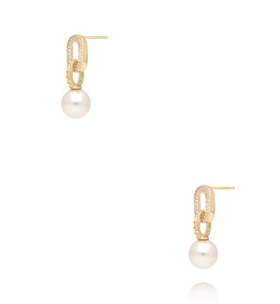 Kolczyki z perłą i cyrkoniami KPE0207