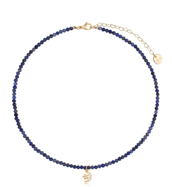 Naszyjnik z sodalitami i księżycem Nighttime NTW0763