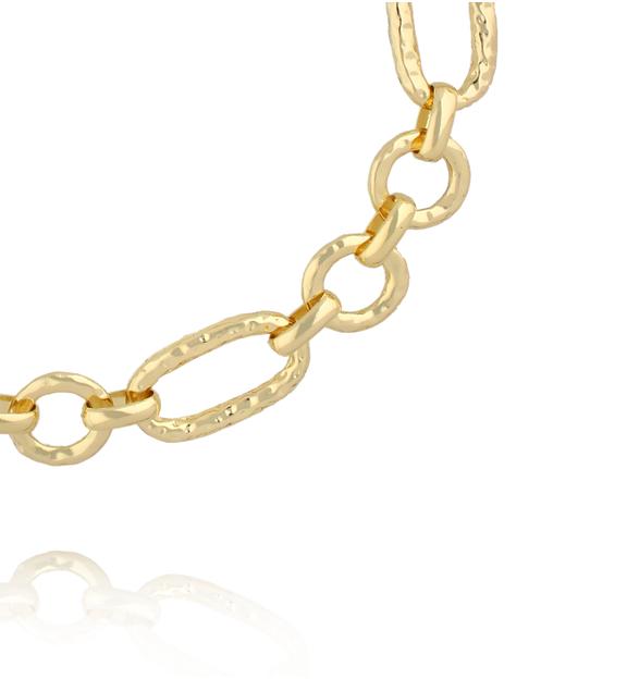 Naszyjnik choker z dużymi fakturowanymi ogniwami NS0468