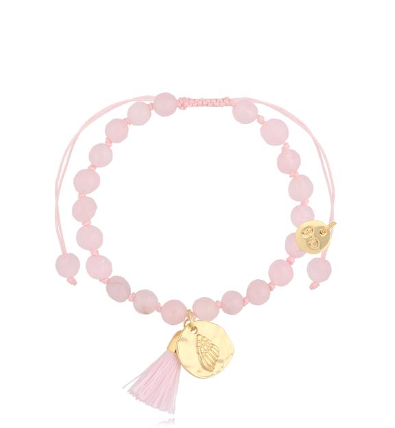 Bransoletka z różowymi jadeitami i chwostem Jade BSH0146