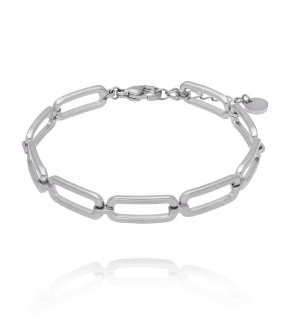 Bransoletka srebrna geometryczna gładka BSY0639