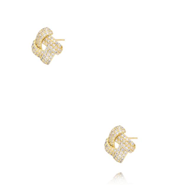 Kolczyki z cyrkoniami złote KSS2177