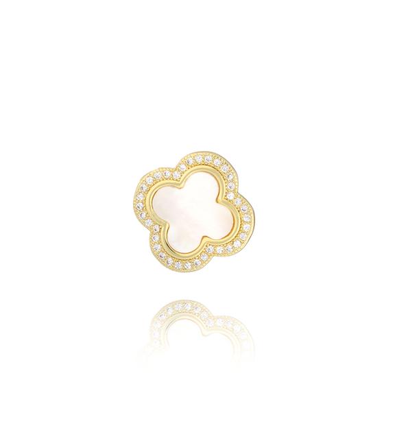 Broszka z koniczynką Gold Clover BRSS0229