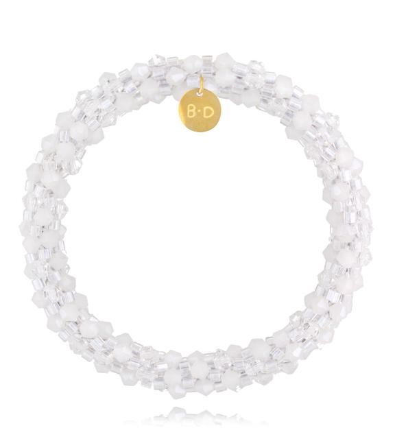 Bransoletka z kryształkami biała Luminous II BWE0030
