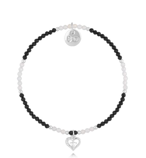 Bransoletka z turmalinami i sercem Cimarron BTW2292