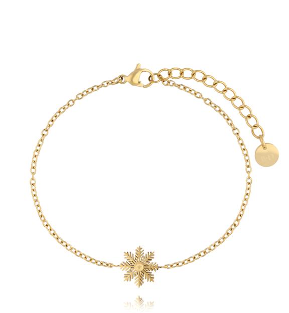 Bransoletka ze śnieżynką złota BSA0841