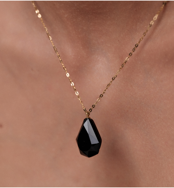 Naszyjnik z czarnym agatem Enchantment NPA1246