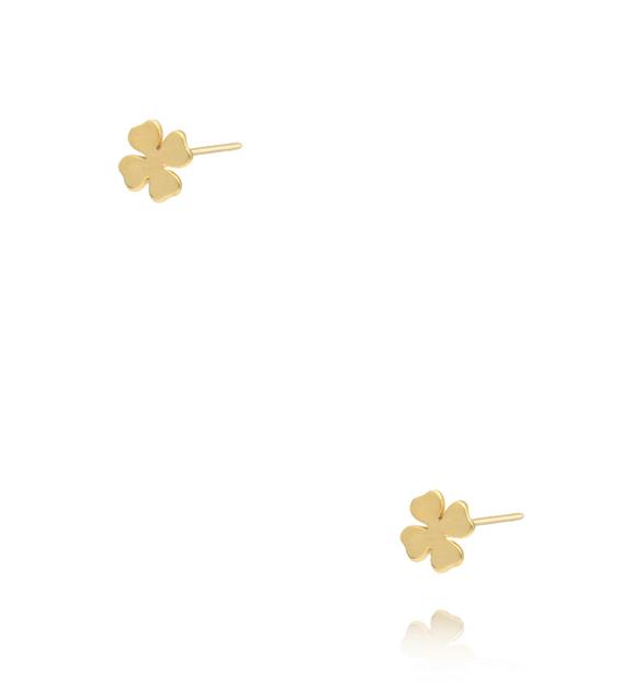 Kolczyki koniczynki złote KGG0028