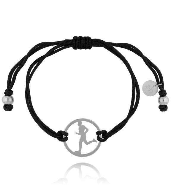 Bransoletka ze srebrnym biegaczem BGL0471