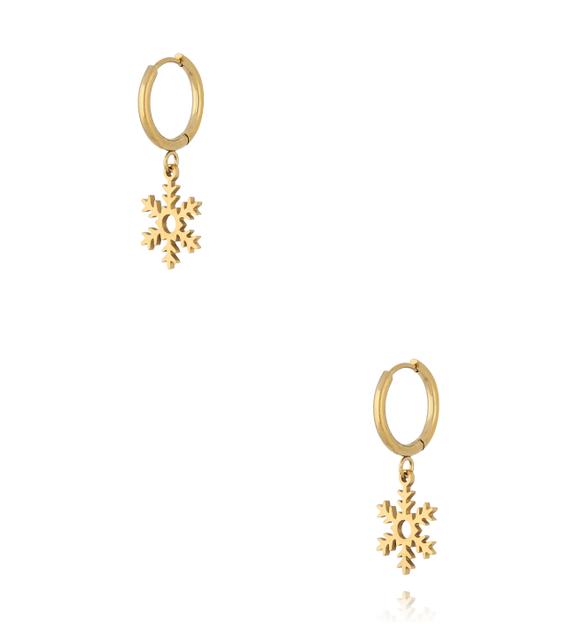 Kolczyki koła ze śnieżynkami KSY0306