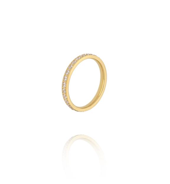 Pierścionek złoty z cyrkoniami PSY0193