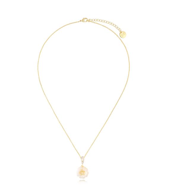 Naszyjnik złoty z kwiatuszkiem Glam Charms NS0246