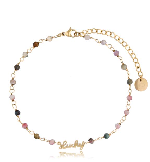 Bransoletka na nogę z turmalinami Lucky Beach BNSC0043