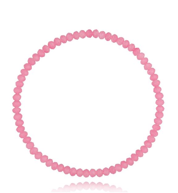 Bransoletka z malinowymi kryształkami Luminous Crystal 3 mm BCY0283