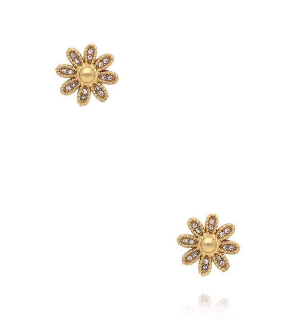 Kolczyki kwiatki z cyrkoniami KSY0687