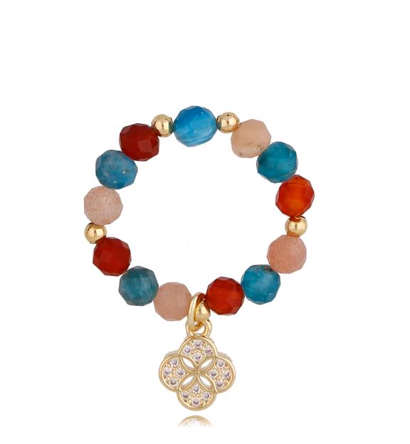 Pierścionek z karneolami i apatytami Claire PTW0318