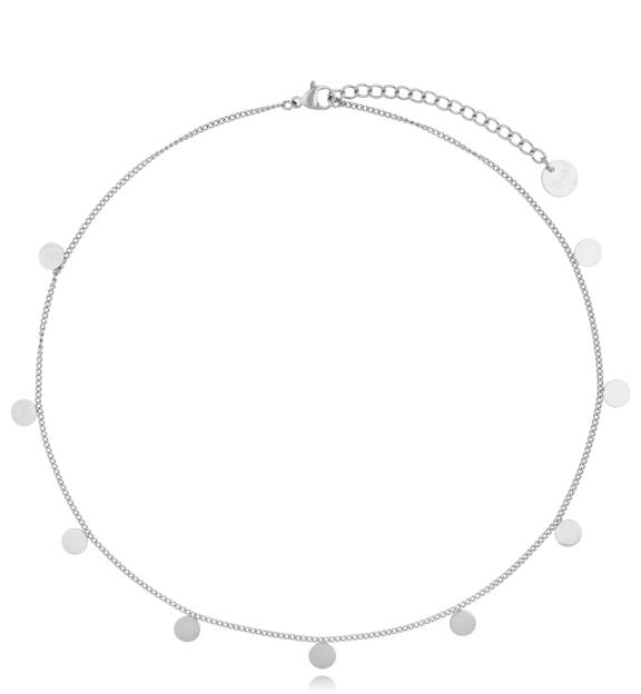 Naszyjnik srebrny z dyskami Martigues  NSA1045