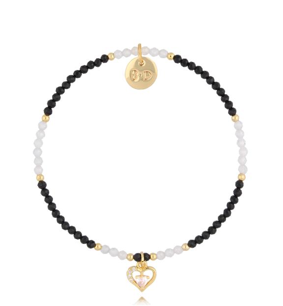 Bransoletka z turmalinami i sercem Cimarron BTW2293