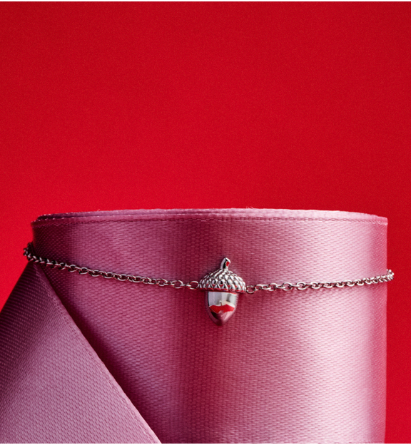 Bransoletka z żołędziem srebrna BSA0799