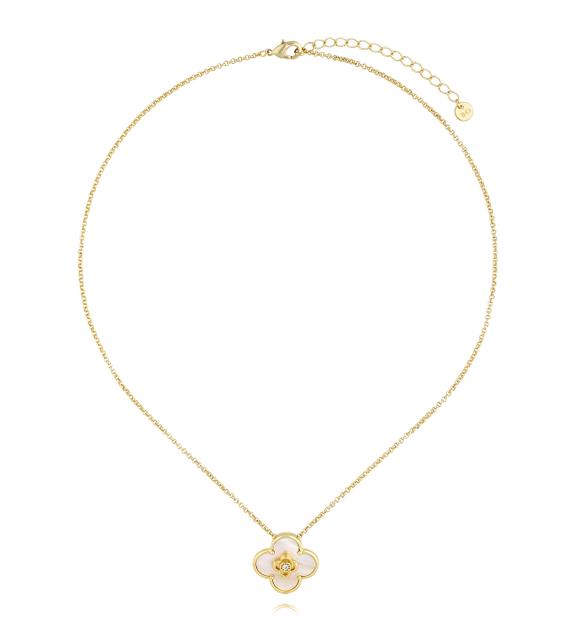 Naszyjnik z koniczynką złoty NLU0001