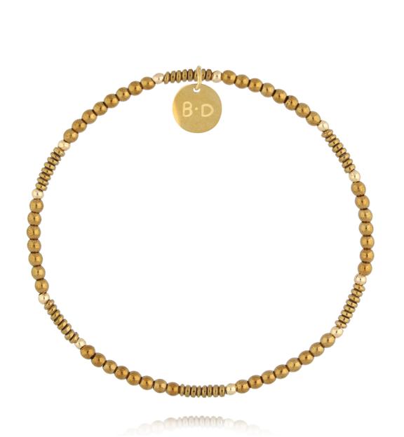 Bransoletka złota z hematytami BTW3651